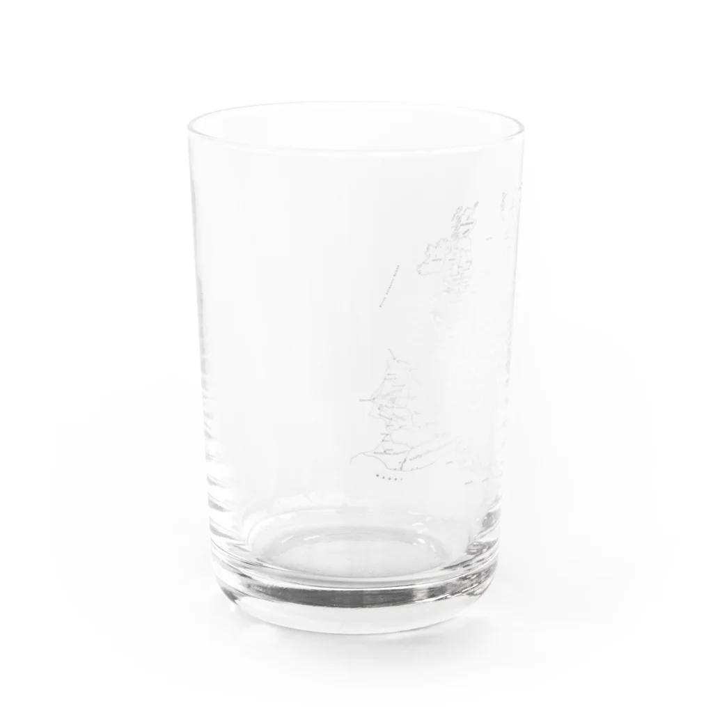 Kubaaniのローマ帝国地図(白) Water Glass :left