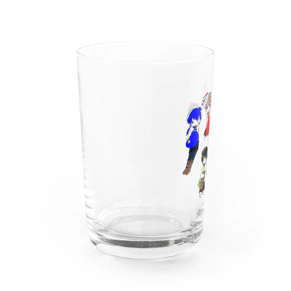 情報電波局の仲良し６にんぐみ Water Glass :left