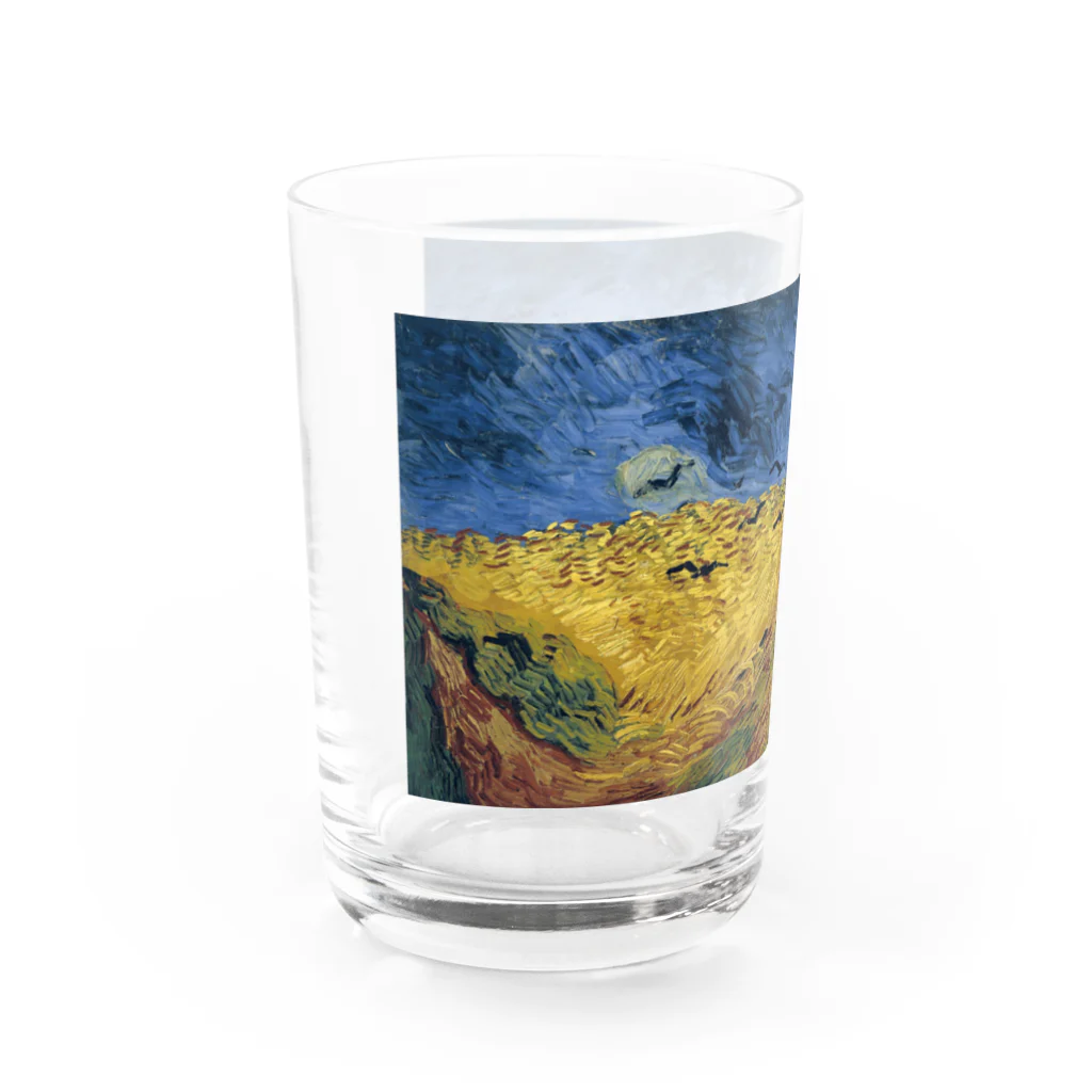 AOI Art Projectの【ゴッホ】カラスのいる麦畑 Water Glass :left