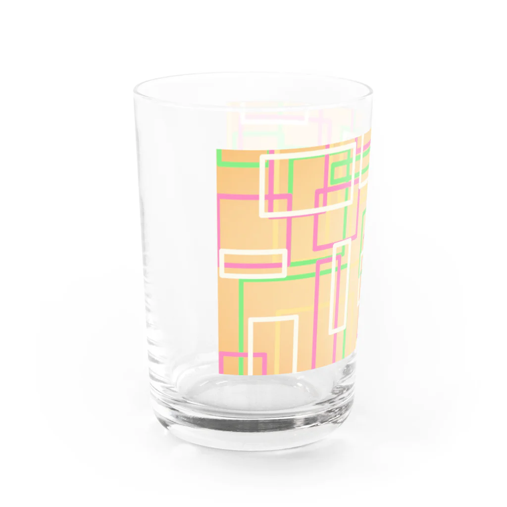 スキー場のゆきのオレンジ四角隊 Water Glass :left