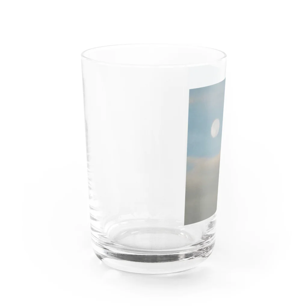satoharuの朝方の月 Water Glass :left