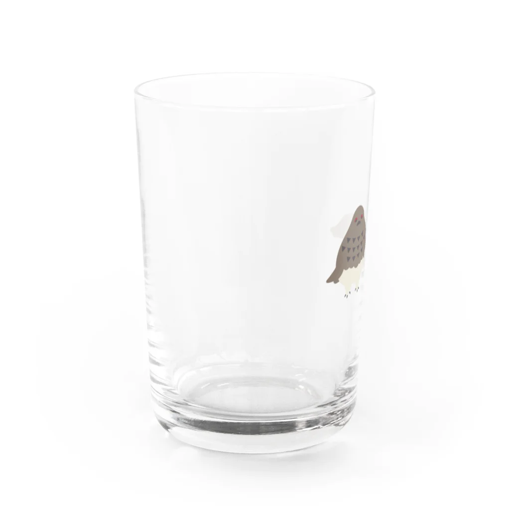 コズ研究所のらいちょう親子夏毛 Water Glass :left