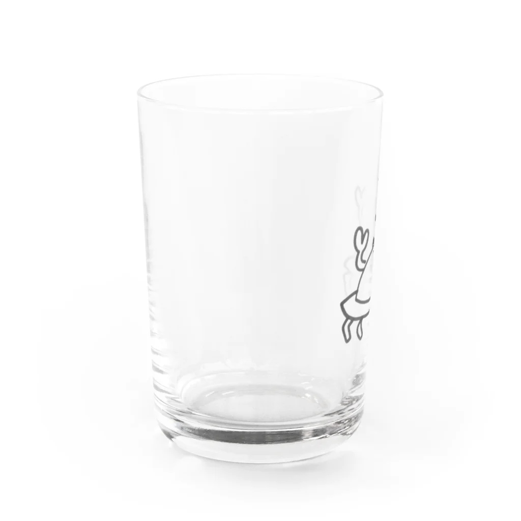 どろん堂のカニUFO Water Glass :left