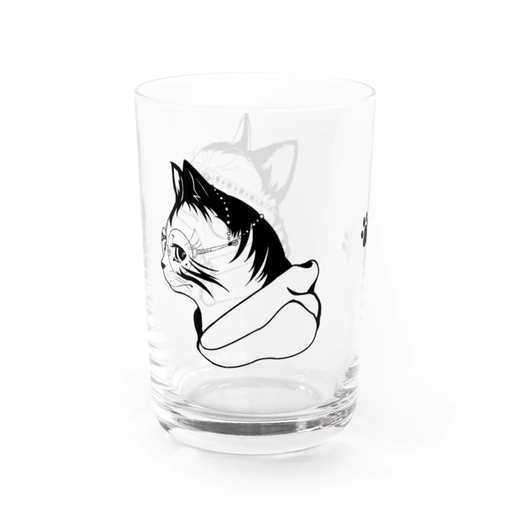 Tぬの店のおしゃネコたちのグラス Water Glass :left