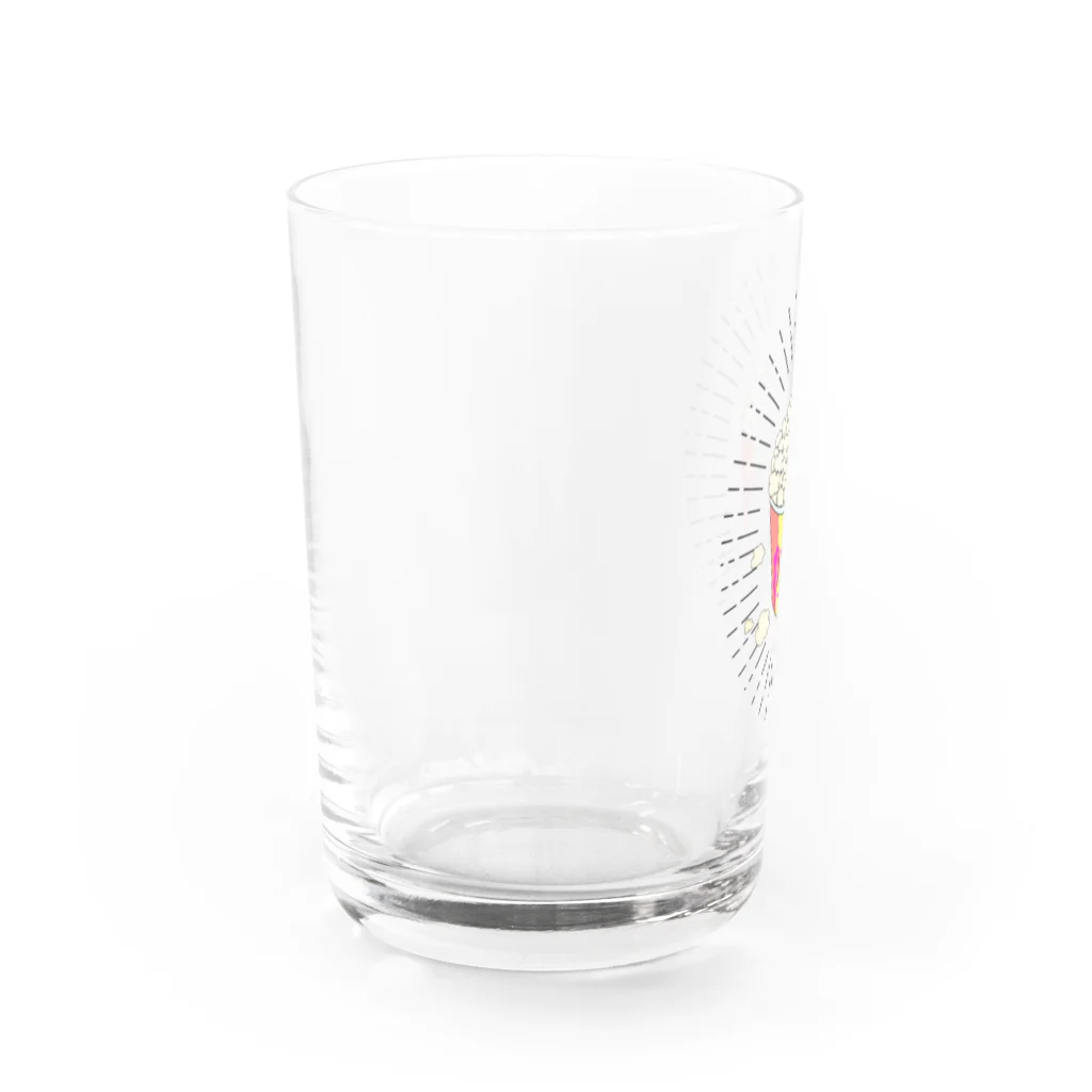なでしこ@デザインのポップコーン Water Glass :left
