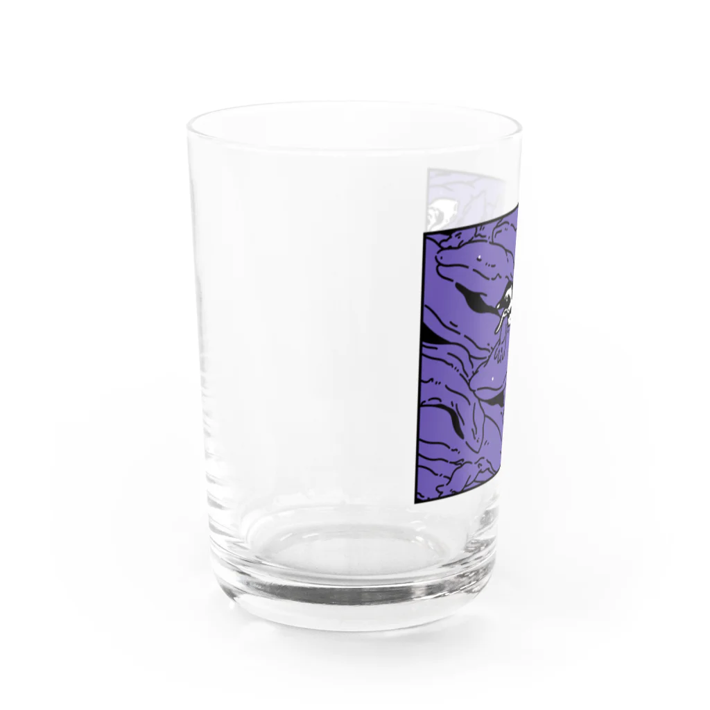 ナイロドノのぎゅうぎゅうオオサンショウウオ　ヴァイオレット Water Glass :left