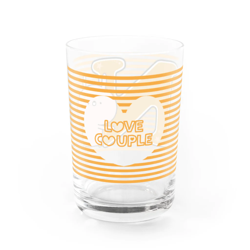 ユウィズのラブカップルうさぎ🧡N Water Glass :left