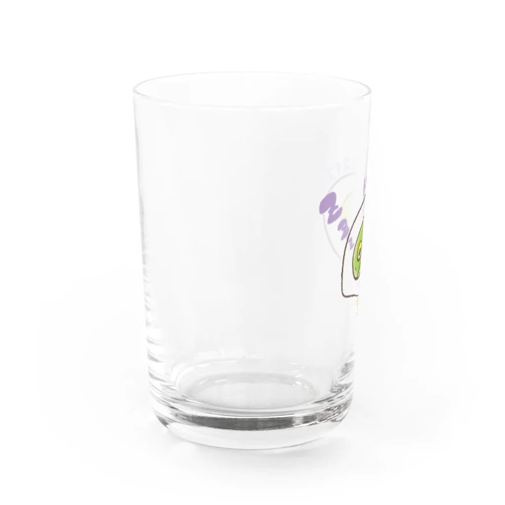 ＿---＿の冬眠スイスイ Water Glass :left