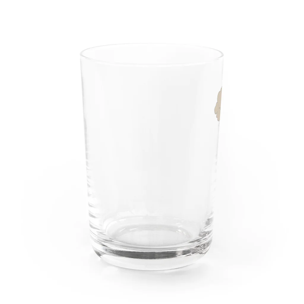 ポケットにビスケット🍪のトイプードルのぽめ Water Glass :left