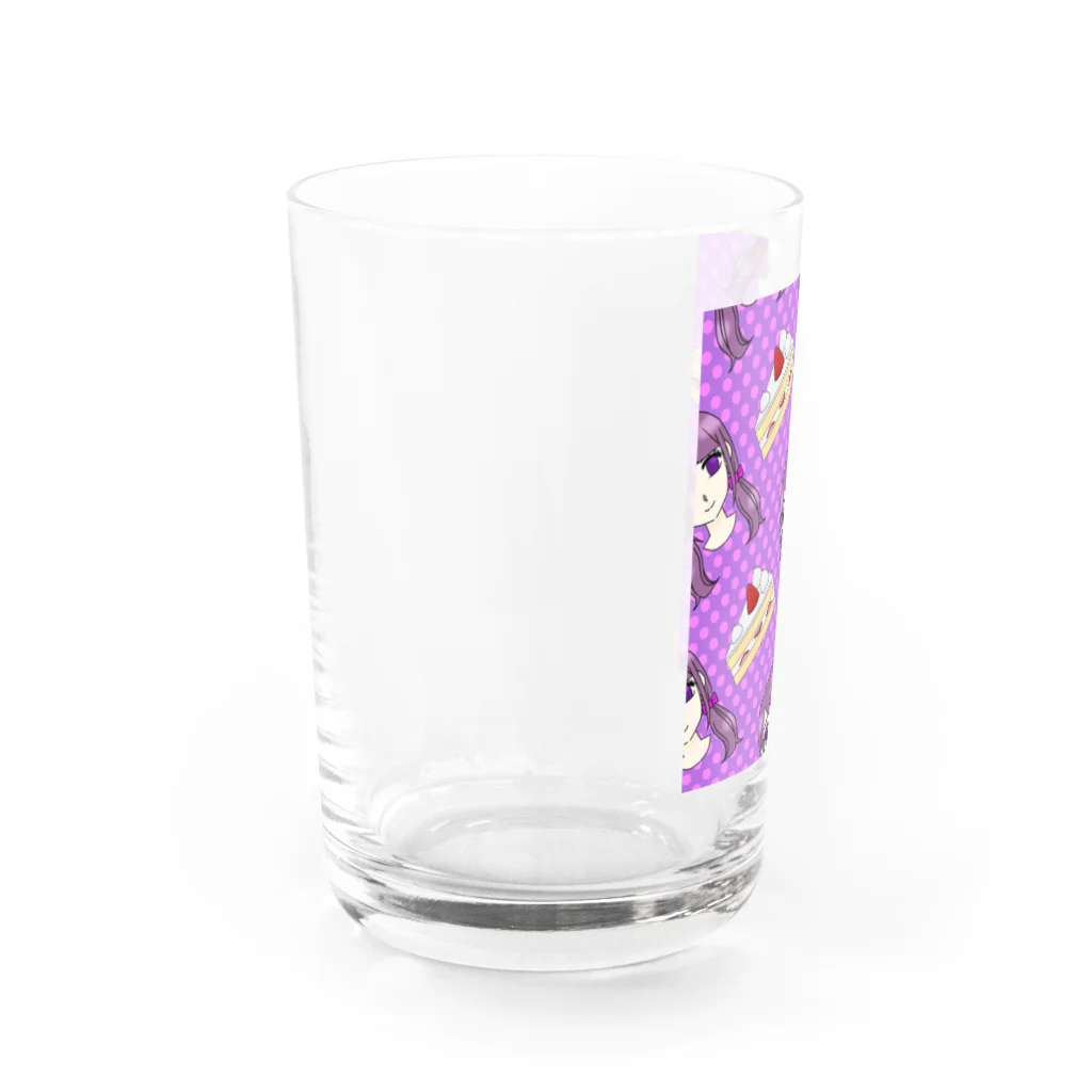 ガールズルームのショートケーキとショーコちゃん Water Glass :left