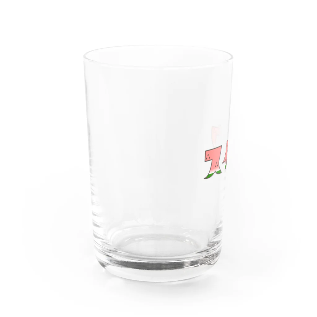 朱色ノ梅のスイカ🍉 Water Glass :left