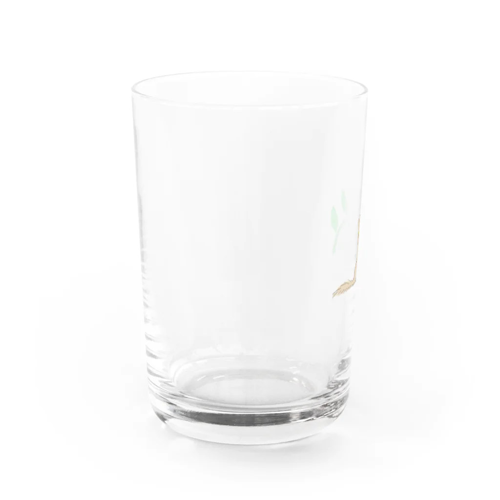 ももろ のひまわりとリス Water Glass :left