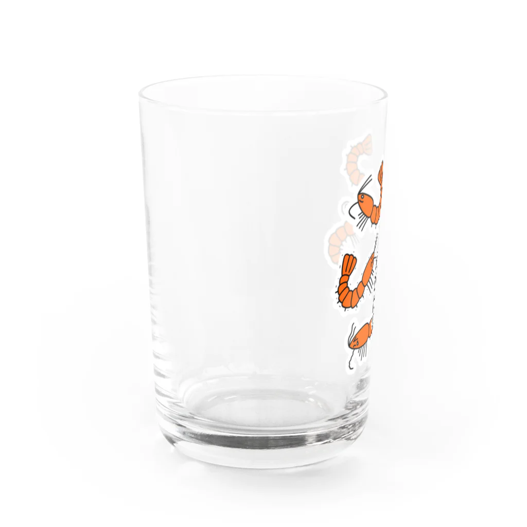 あぽ部屋のえびぞりをする海老たち Water Glass :left