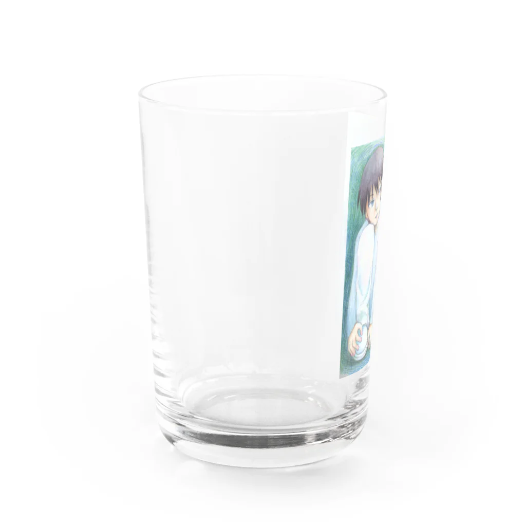 花信風のお店の寂しそうな少年 Water Glass :left