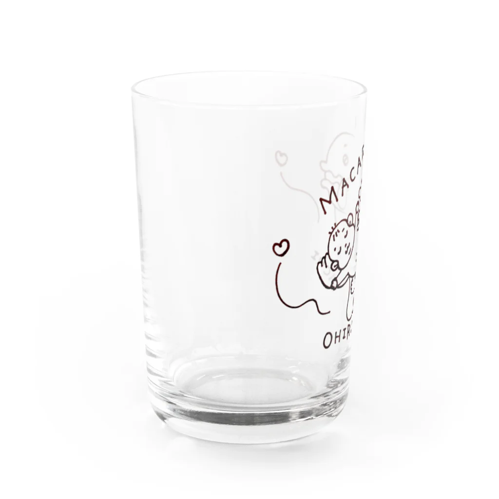 Famille de baleines(ファミールデバレーヌ)のマカロンおひるねまち Water Glass :left