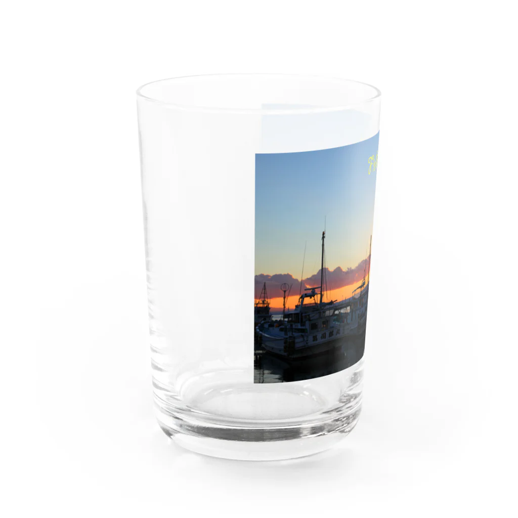 photo-kiokuの漁港夕景 Water Glass :left