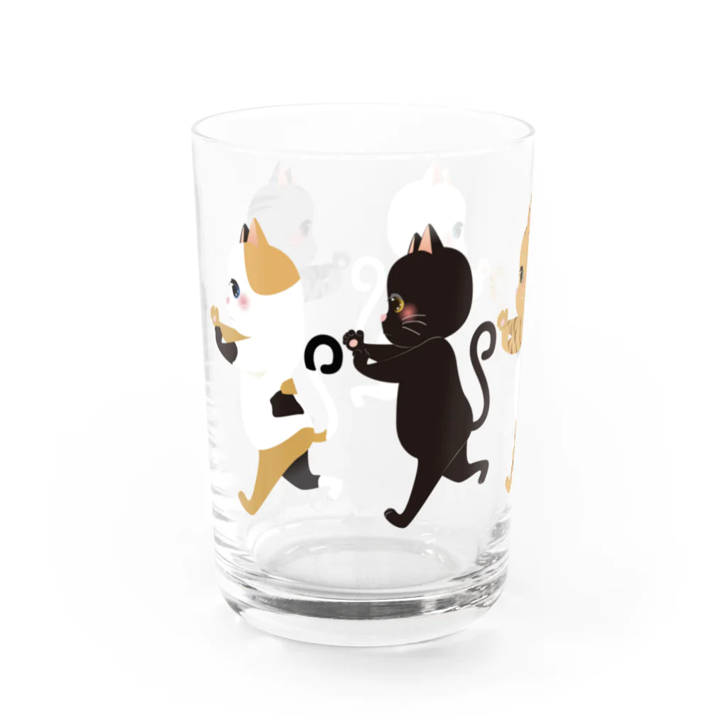 KANAE no Omiseの追いかけにゃんこずB Water Glass :left