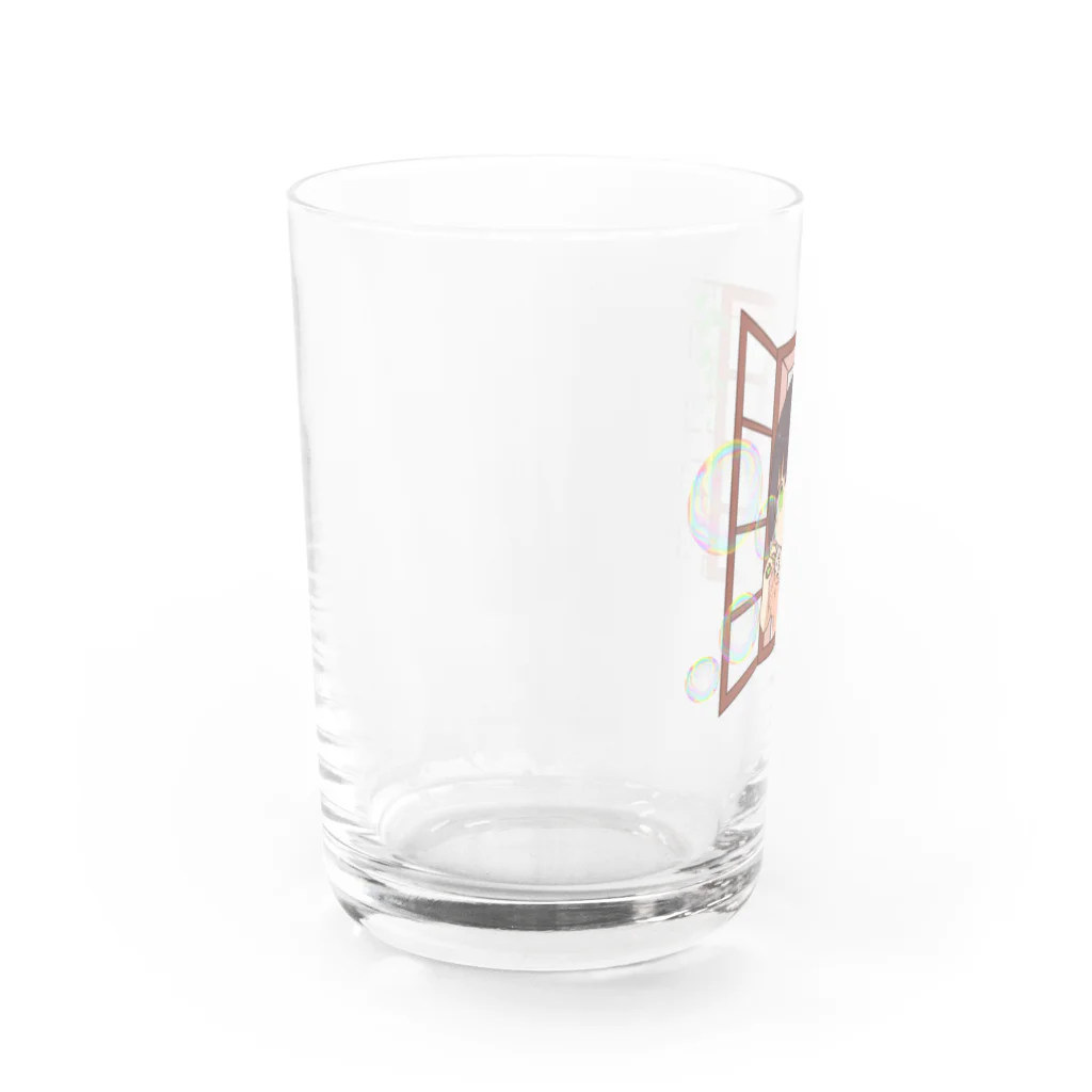 HANIWAのシャボン玉と女の子 Water Glass :left