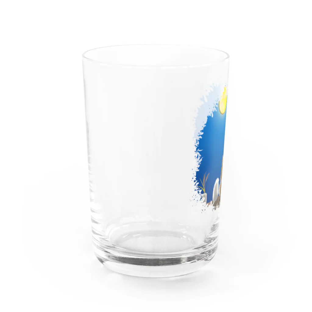 ひなたぐらしのお月見日向さん Water Glass :left