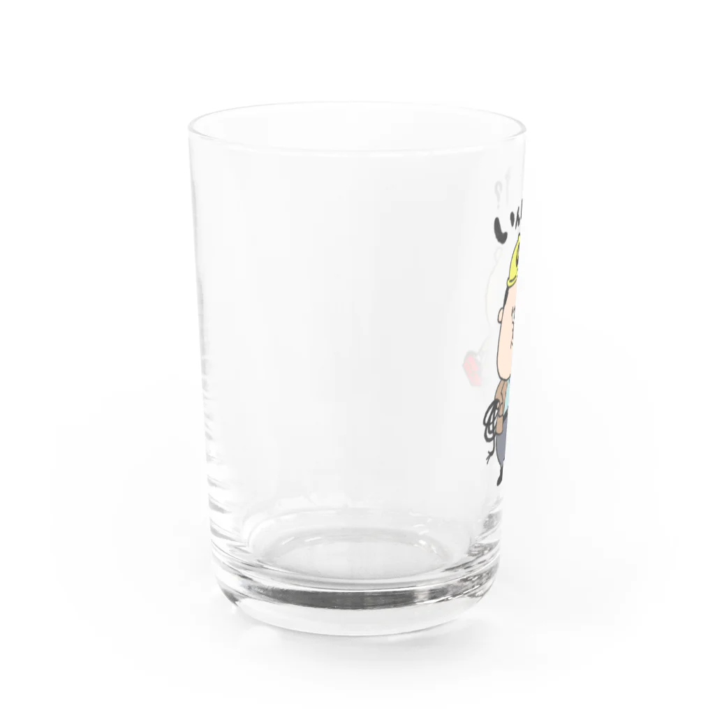 TEN店の栃木弁の大木さん カラー Water Glass :left