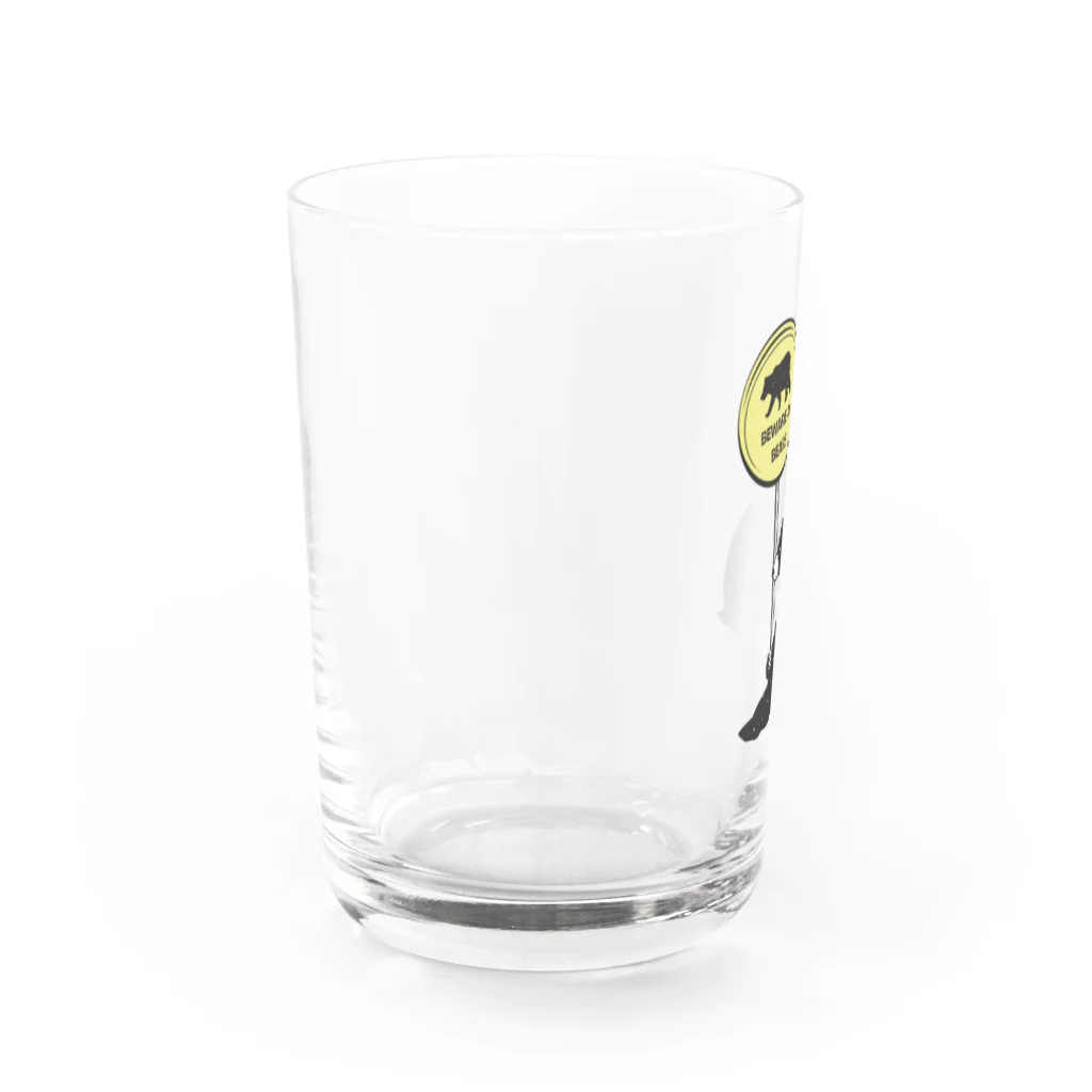 イニミニ×マートのクマさんに注意 Water Glass :left