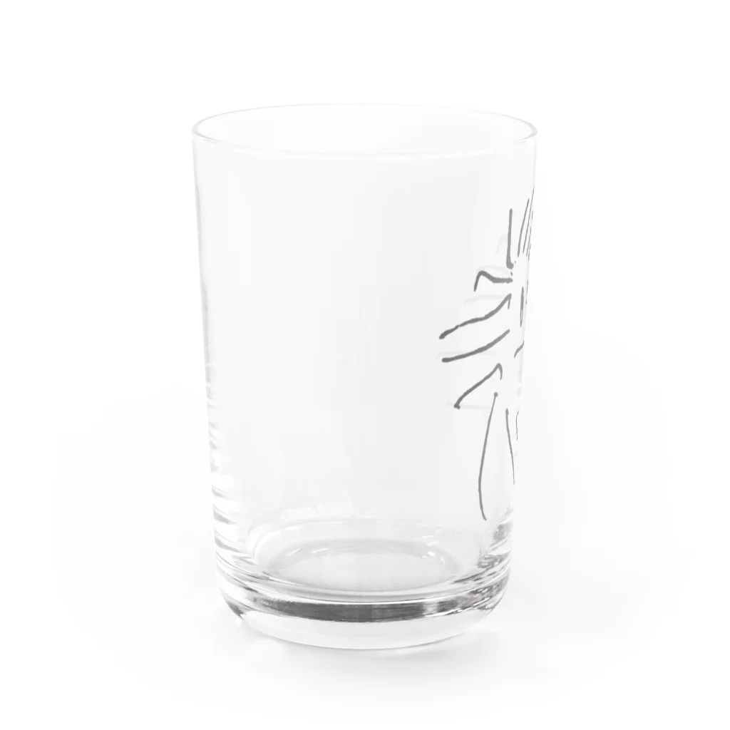 ほわほわのクモのモクちゃん Water Glass :left