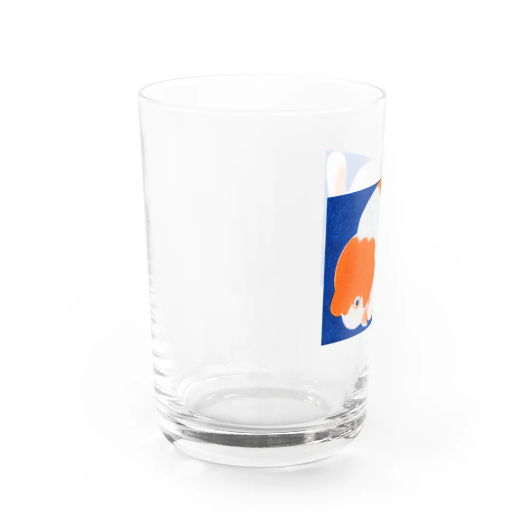 マキコエビナのランチュウ Water Glass :left