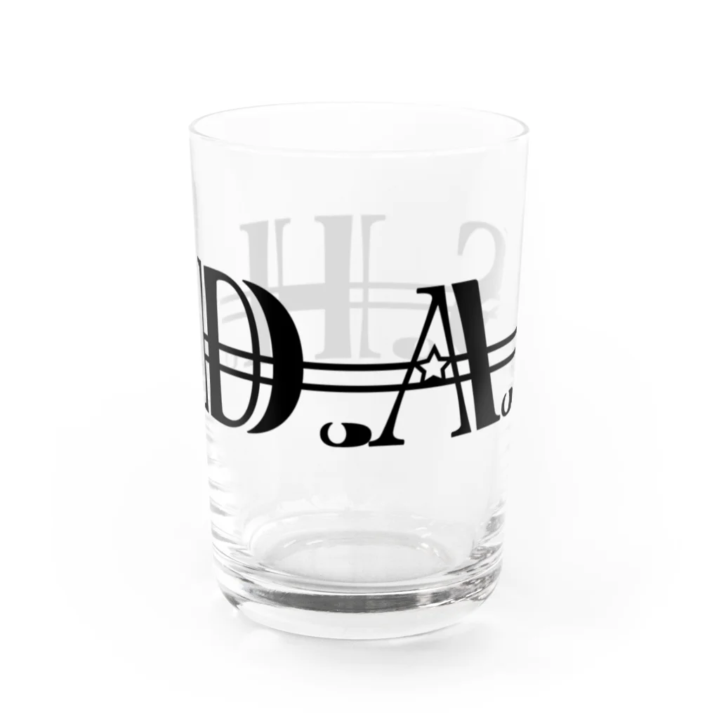 DASHのD.A.S.H.ロゴ① Water Glass :left