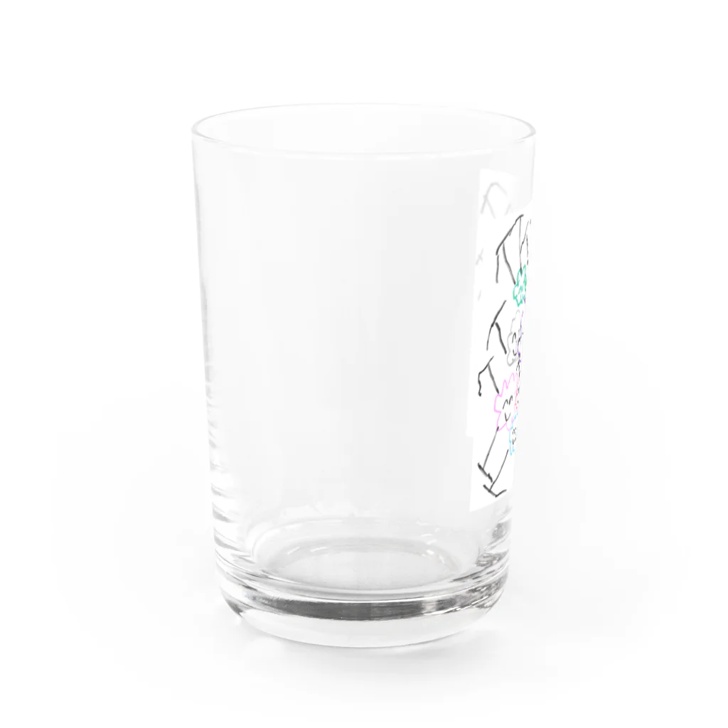 カラフルなすげー店のおはなちゃんかぞく Water Glass :left