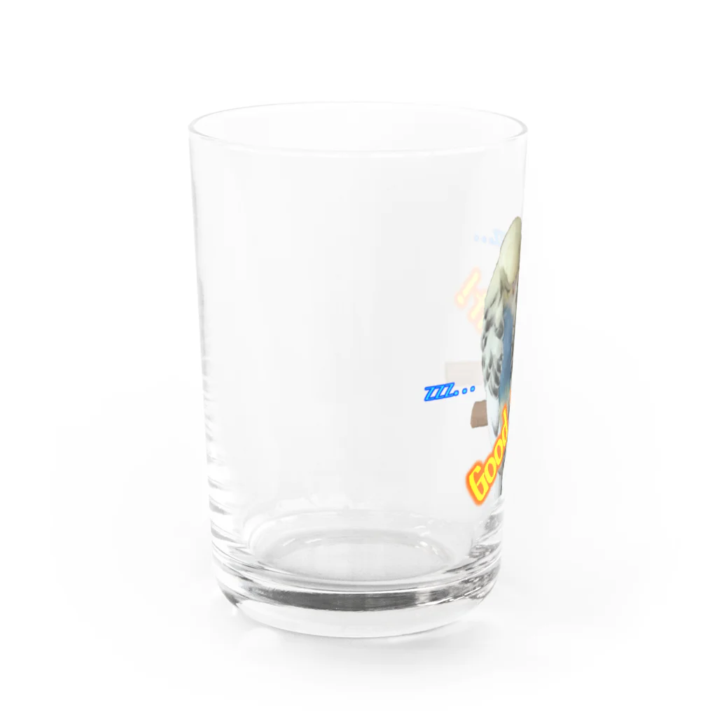 ぴーよこまる（セキセイインコ）のぴぃのおやすみ Water Glass :left