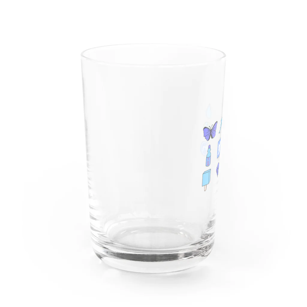 ゆぴぴのあおいろ Water Glass :left