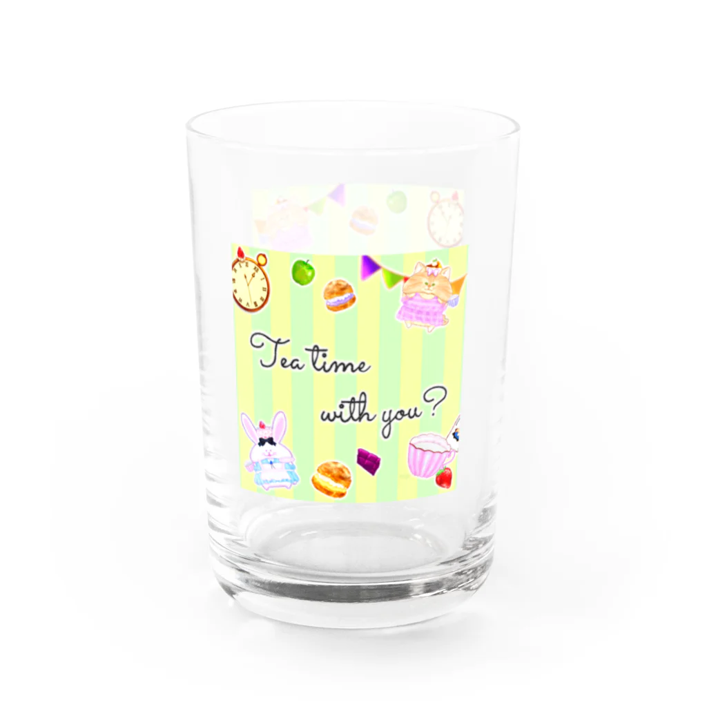 どるちぇ＊うさぎの【グラス】《ハロウィン》＊Tea time with you?*04帽子屋＊ Water Glass :left