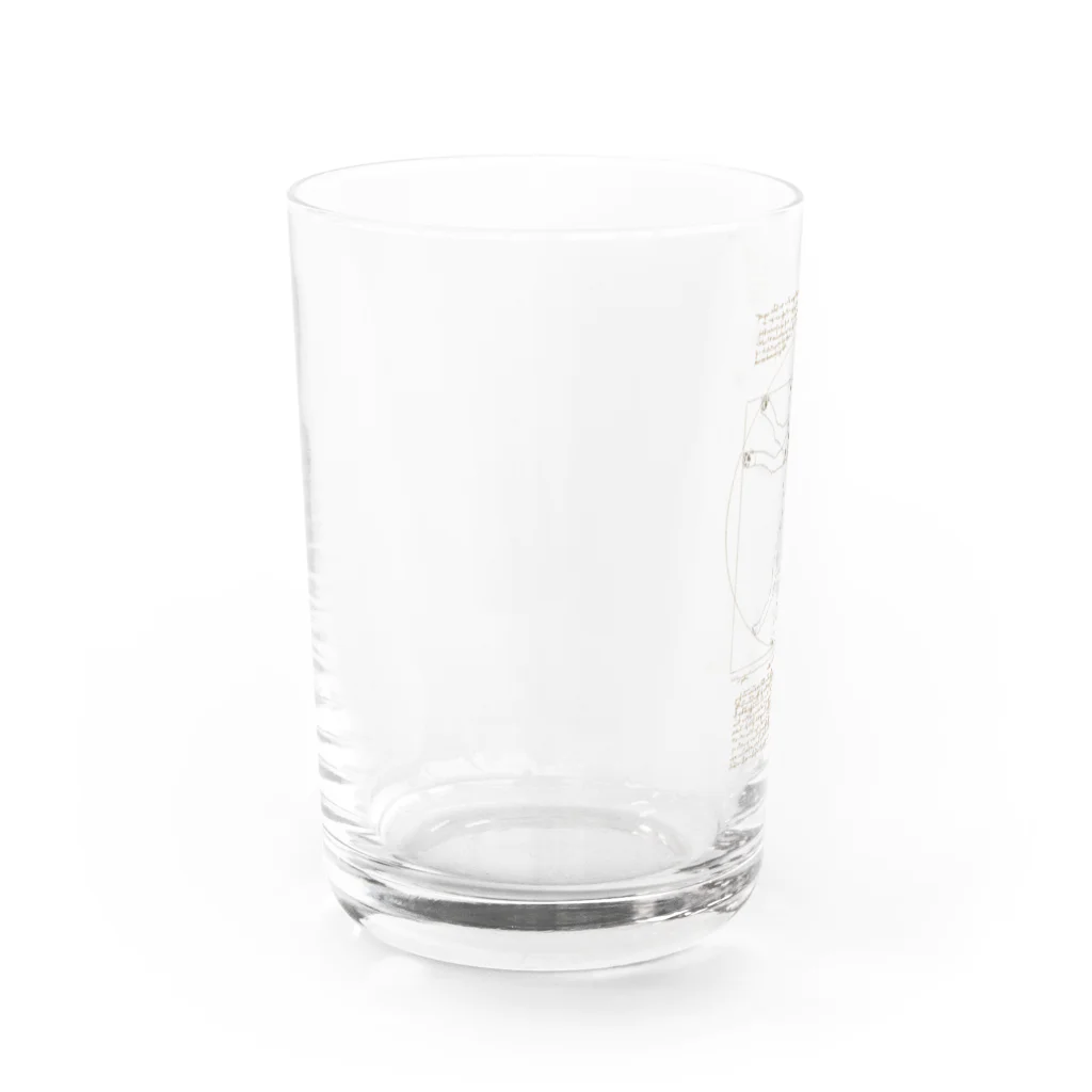 ひなたぐらしの犬体図　白 Water Glass :left