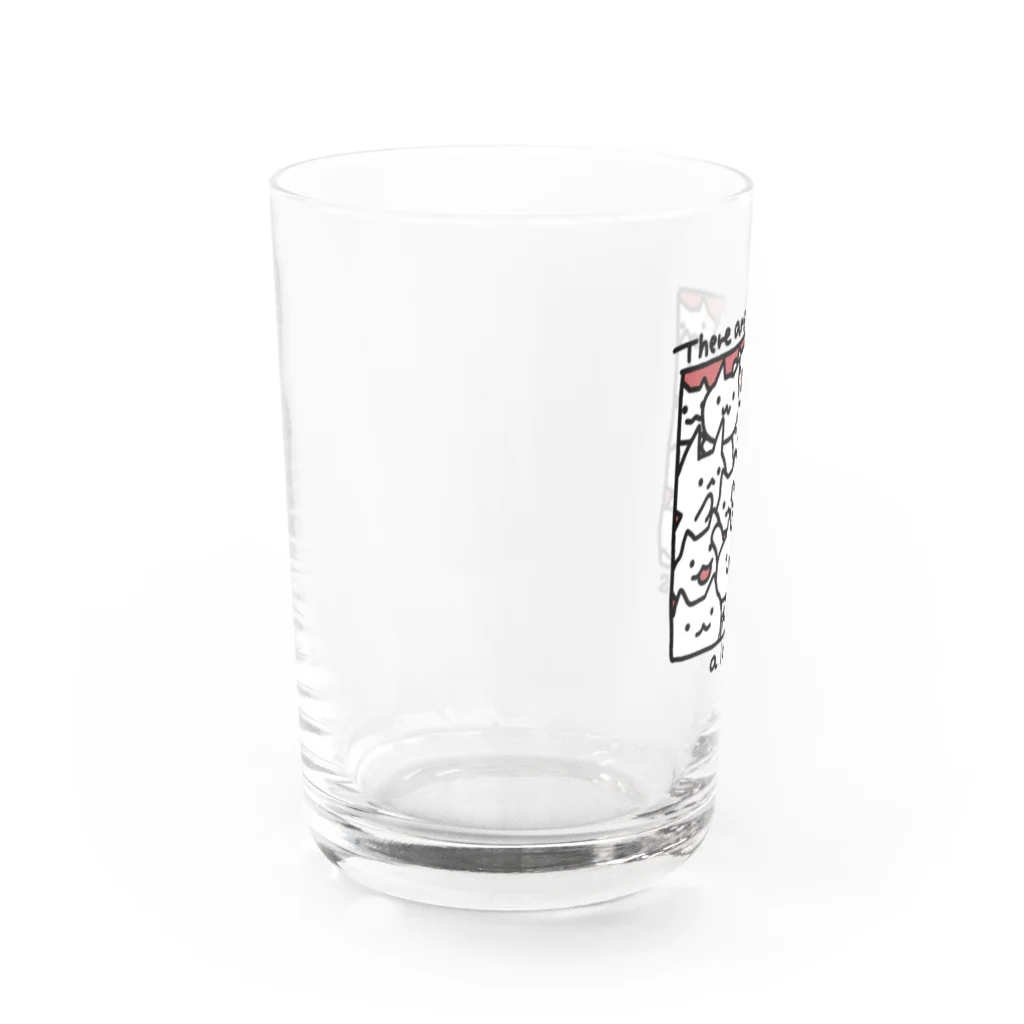 ねこのねこみっちり Water Glass :left
