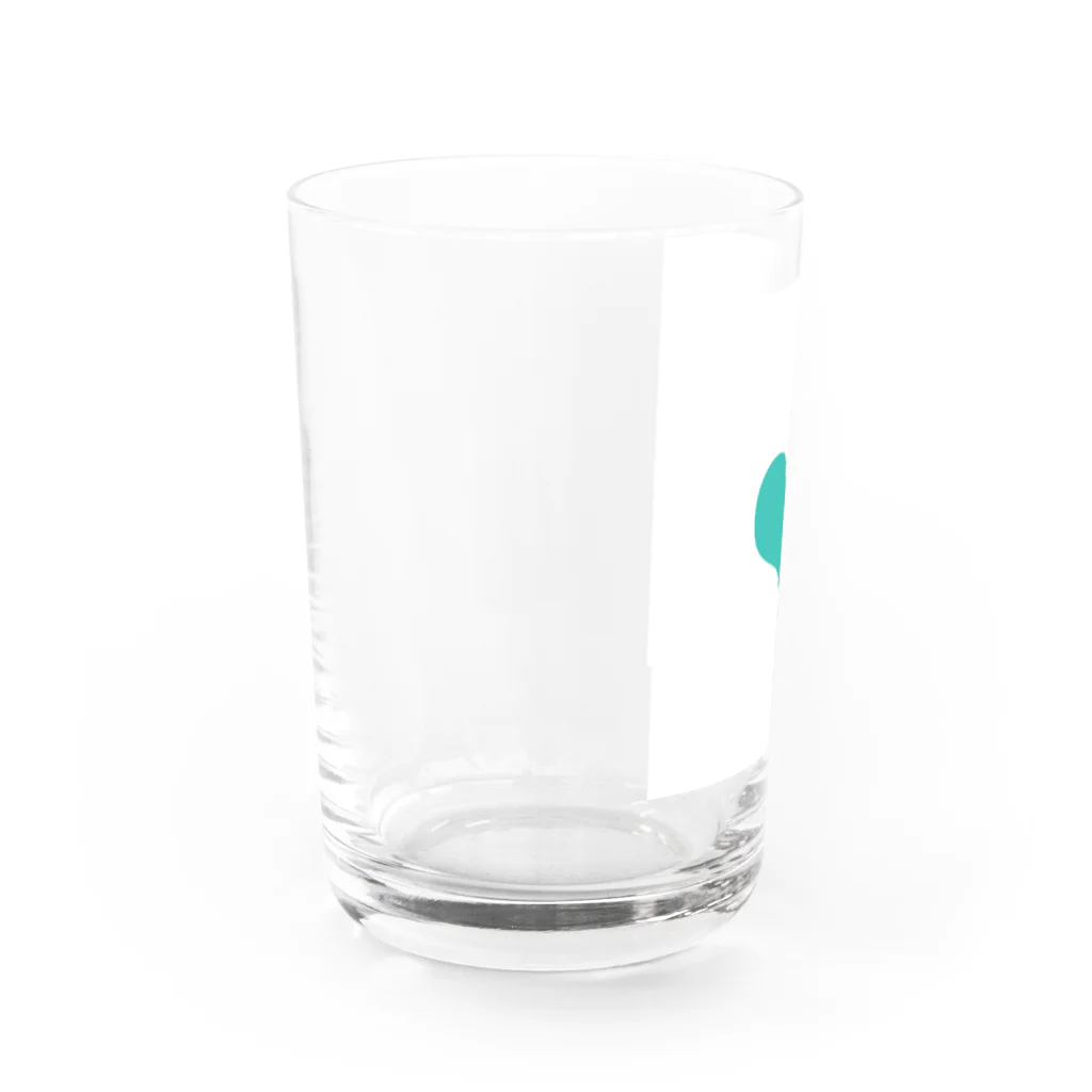 ハートグッズショップのハート　グリーン Water Glass :left