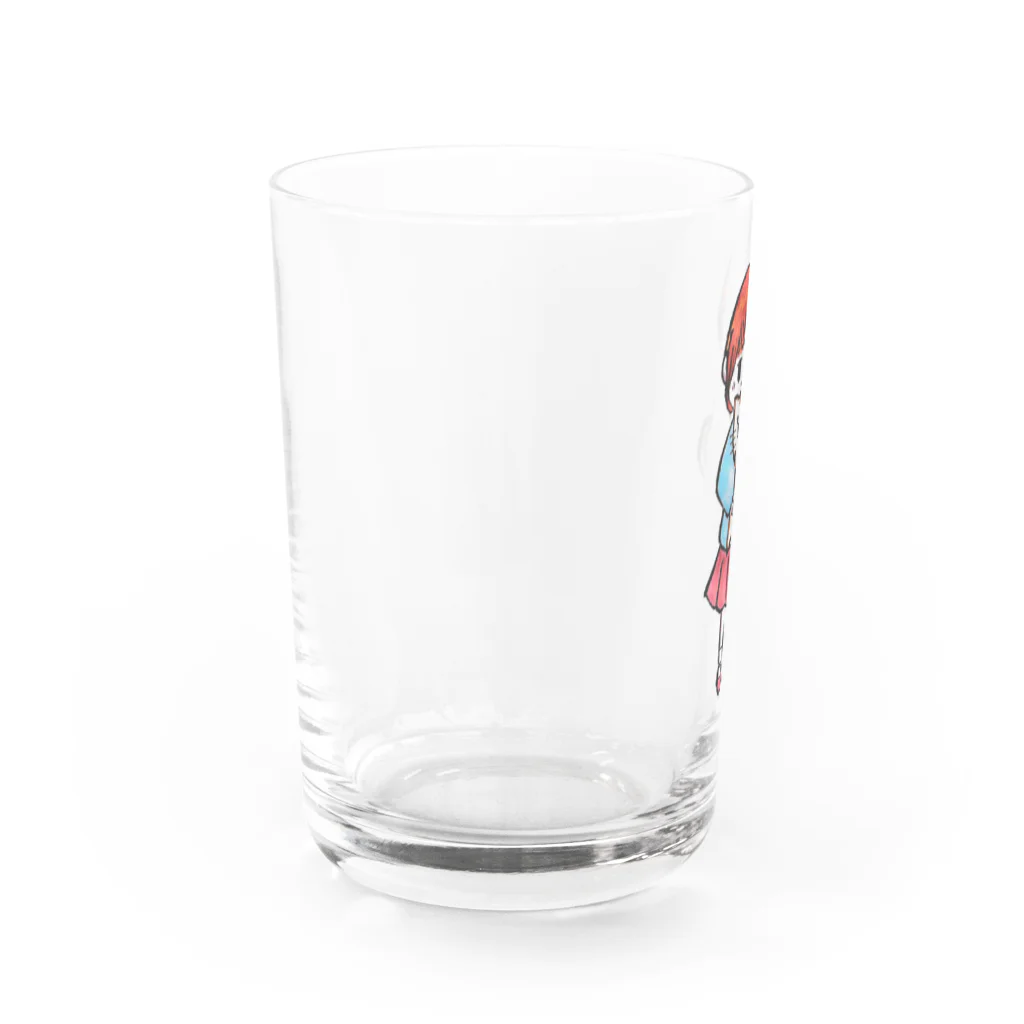 揺木のふてねことわたし Water Glass :left