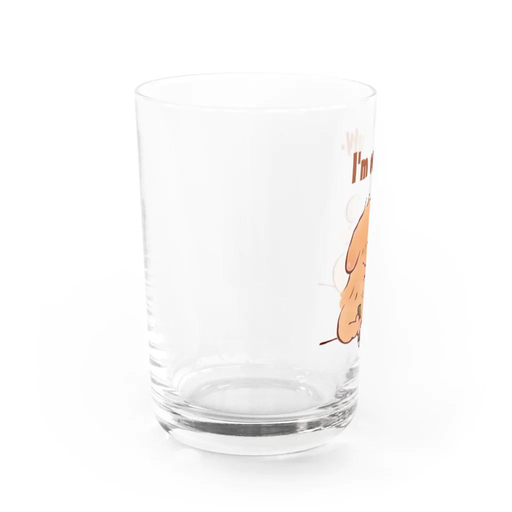 とくとくペット店の仕事中のうさぎ　アメリカンファジーロップ Water Glass :left