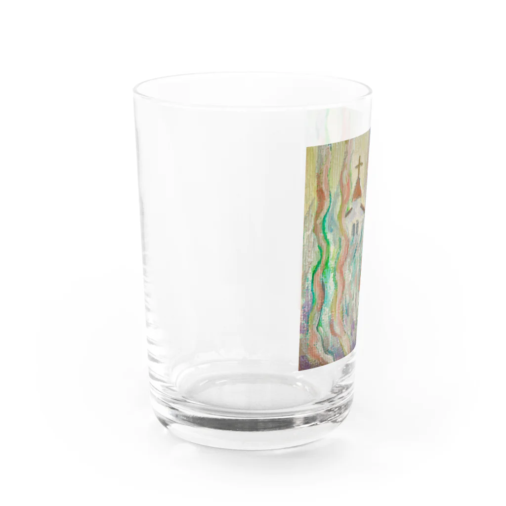 スミレ と トナカイ の モリのヒダの原っぱ Water Glass :left