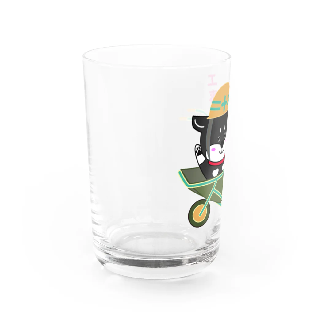 黒柴の梅吉でやんすの工事中でやんす。 Water Glass :left