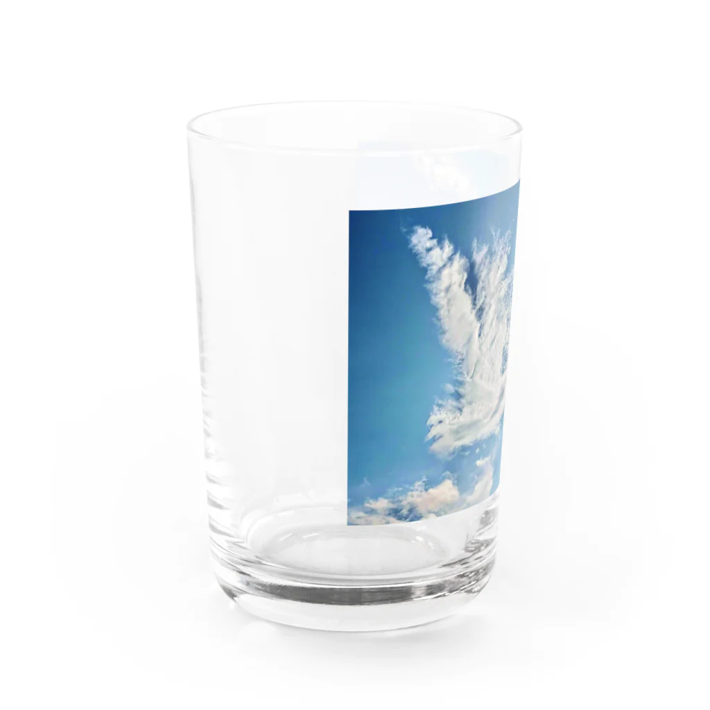 錆猫の館の純白の鳳凰と太陽 Water Glass :left