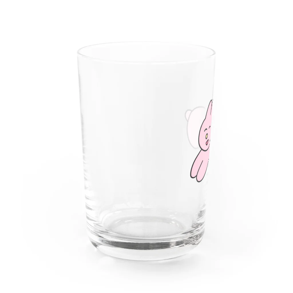 基本黒髪女子のお店のうさぎさん Water Glass :left