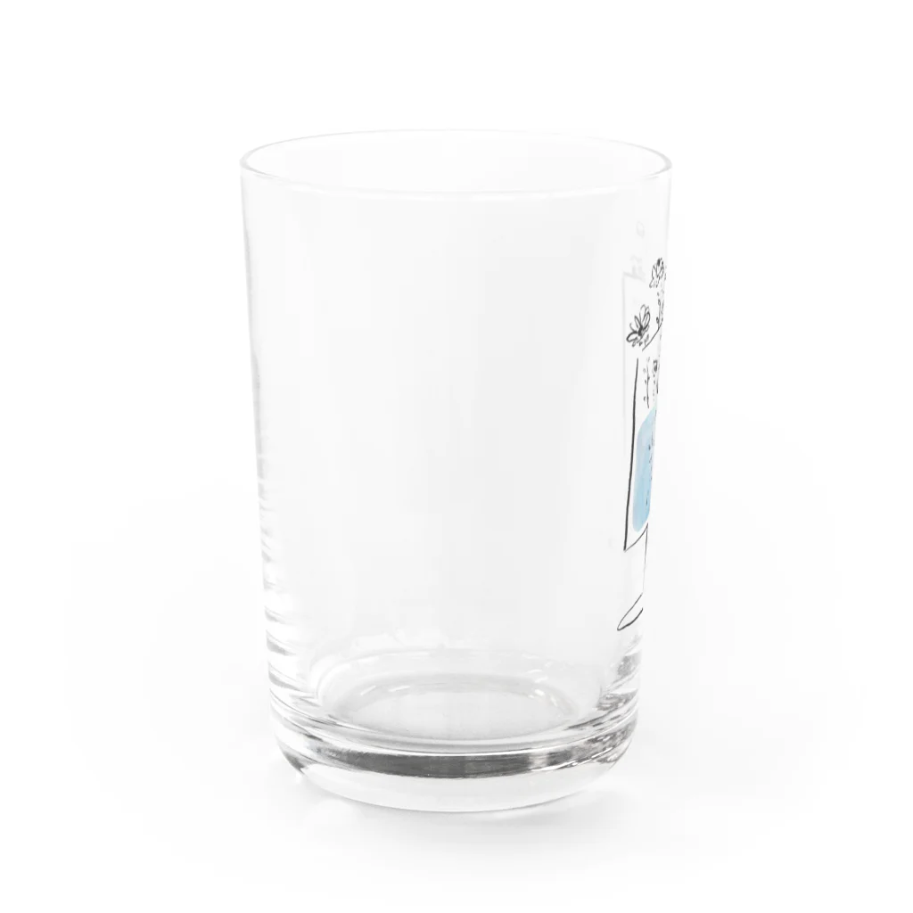 martの野花をつむ Water Glass :left