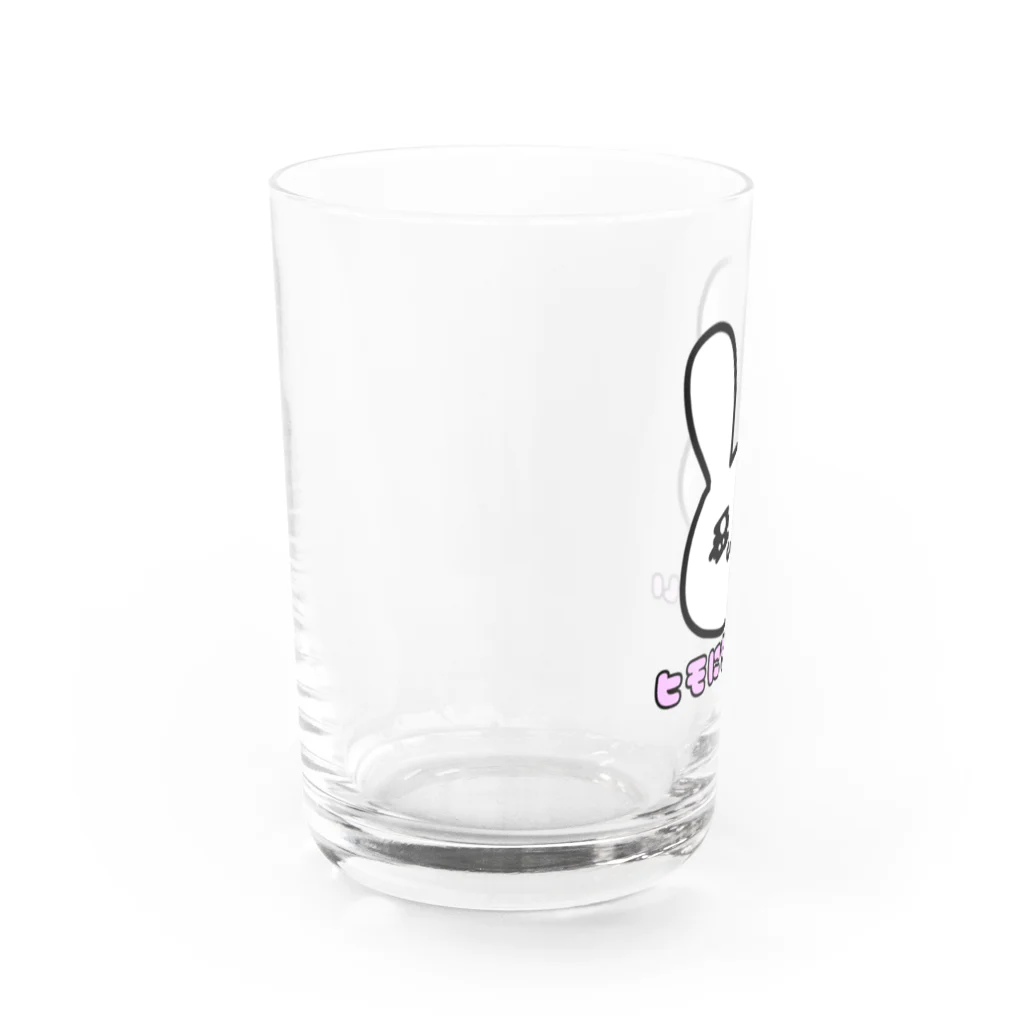 ゆるいぐっずを生み出す母のヒモになりたいうさぎのグッズロゴモジ Water Glass :left