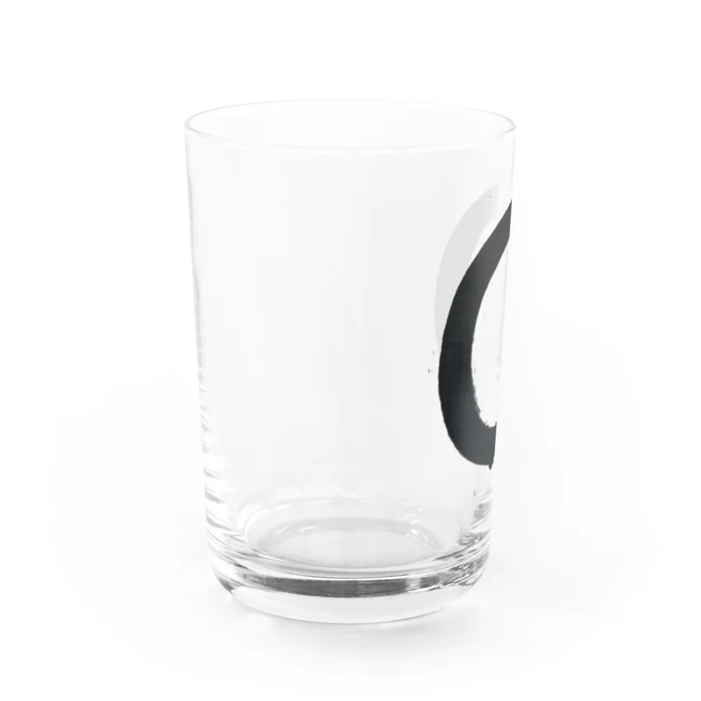 一期一会の一円相 Water Glass :left
