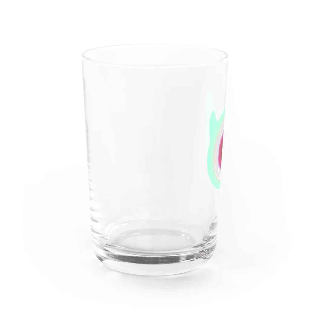 血まめ天国ショップのぴえんまる（ミント） Water Glass :left