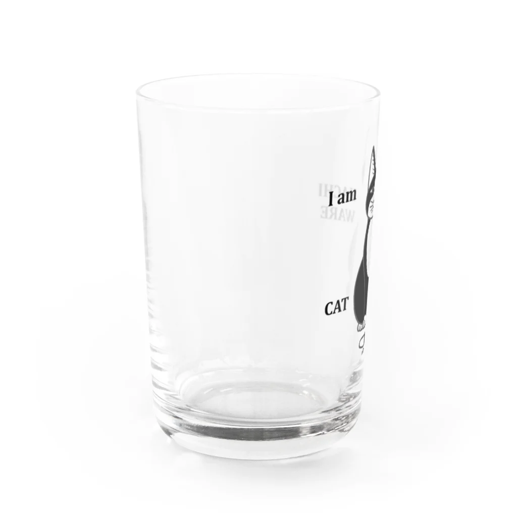 mikepunchのハチワレ猫 I am HACHIWARE CAT Water Glass :left