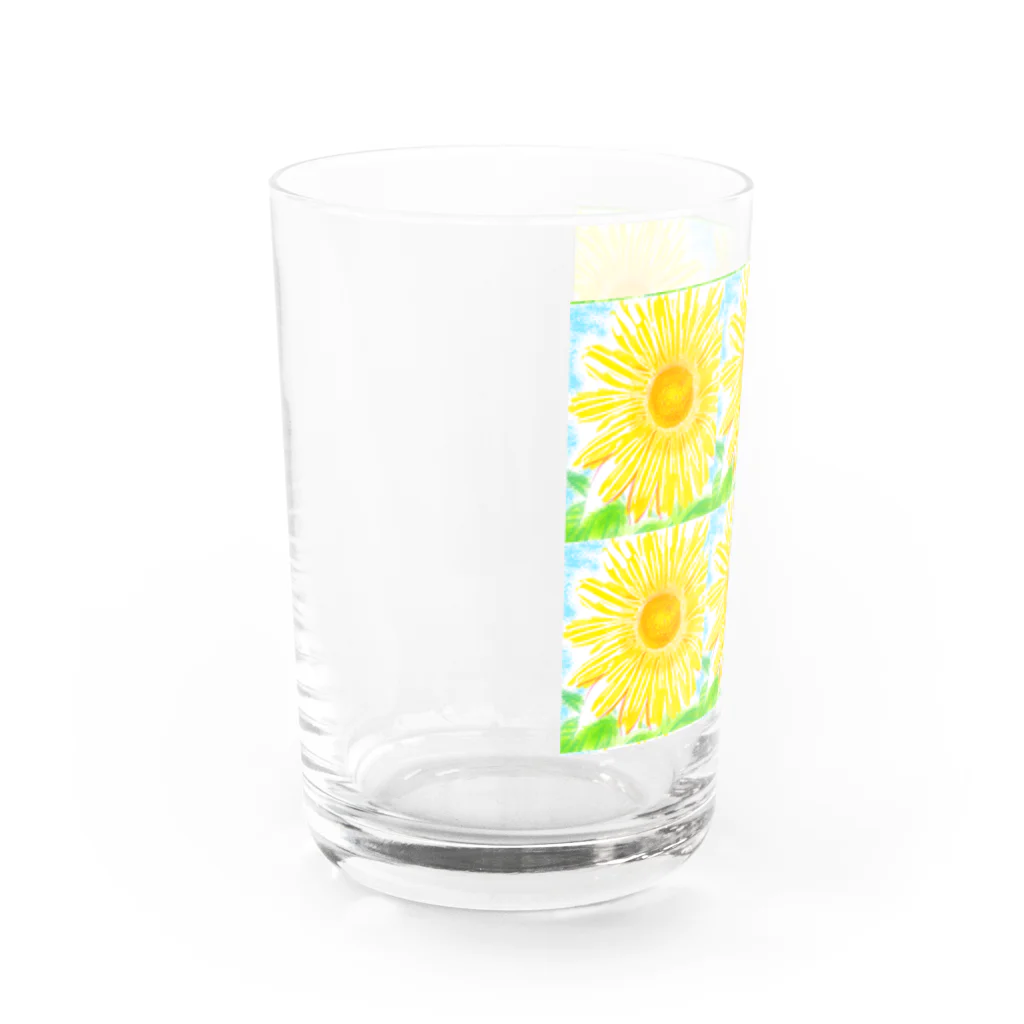 ✨🌈✨ユラクラカン🇯🇵 ✨🌈✨の🌻夏休み日記のひまわり🌻 Water Glass :left