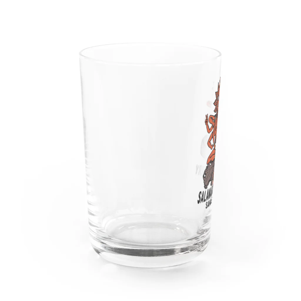 さなえ食堂の太陽神とオオサンショウウオ Water Glass :left