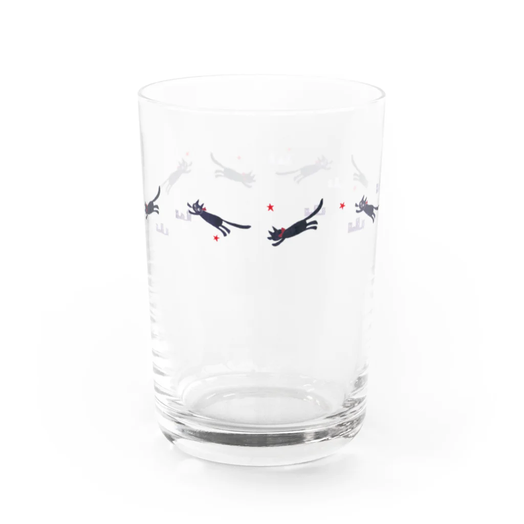 ツメサキの世界の夜を駈ける猫 Water Glass :left