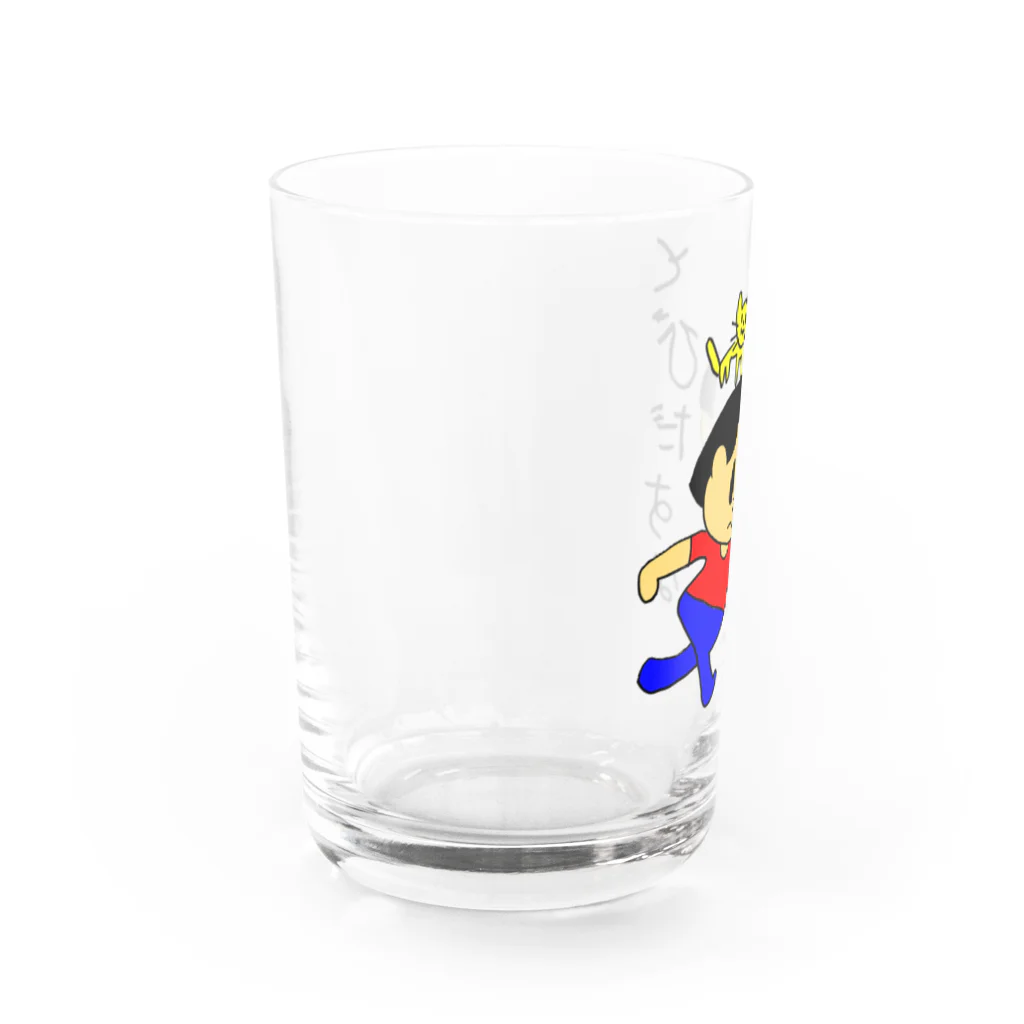 (^ω^)∩　　よ⊃の飛び出すな坊や Water Glass :left